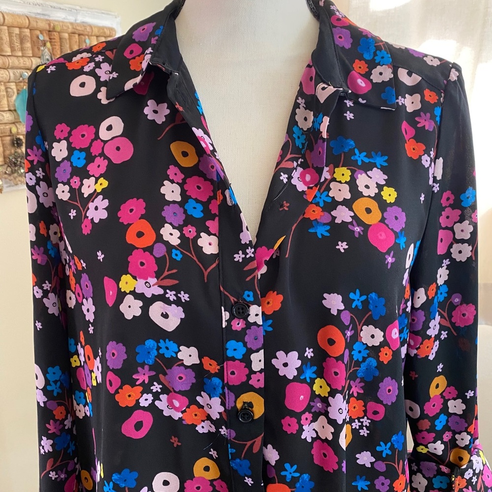 Popsugar Button Down Floral Shirt - Size L